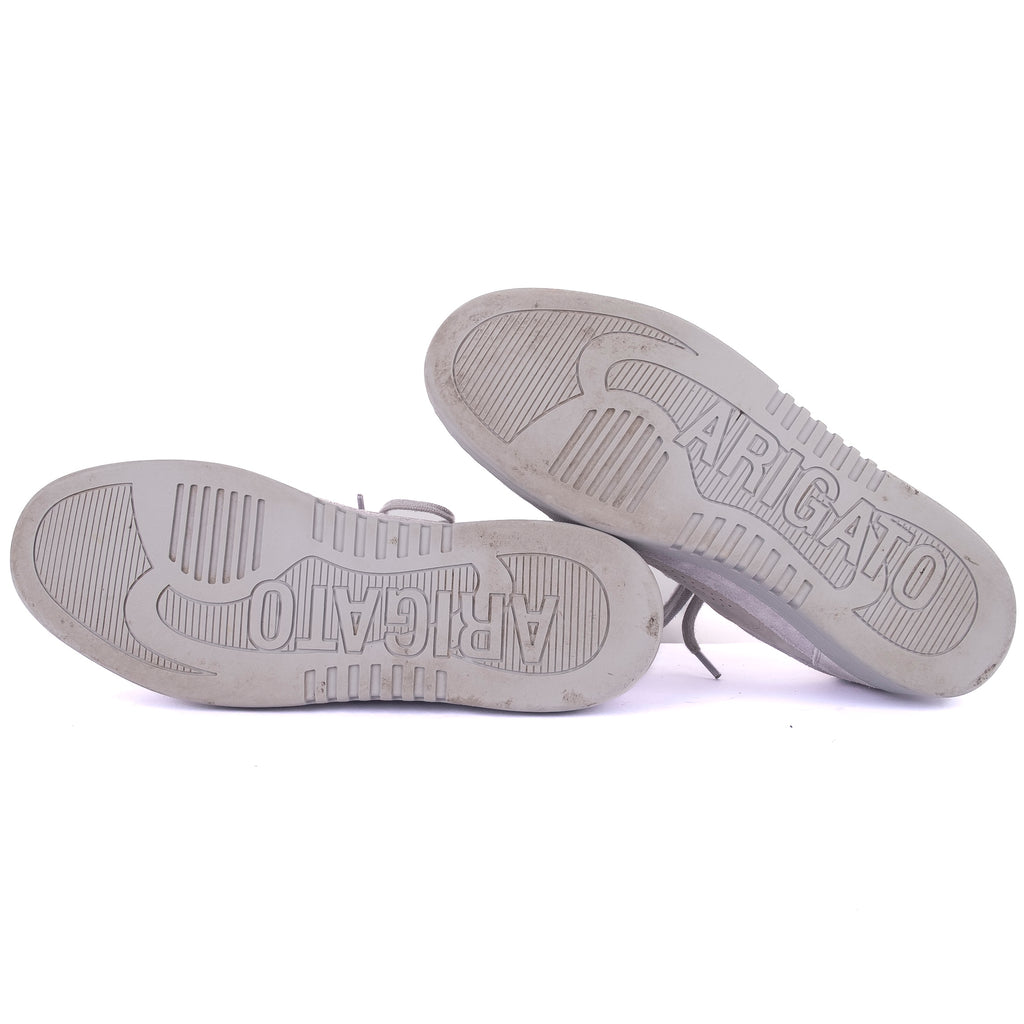 Grey Suede and Leather Sneakers