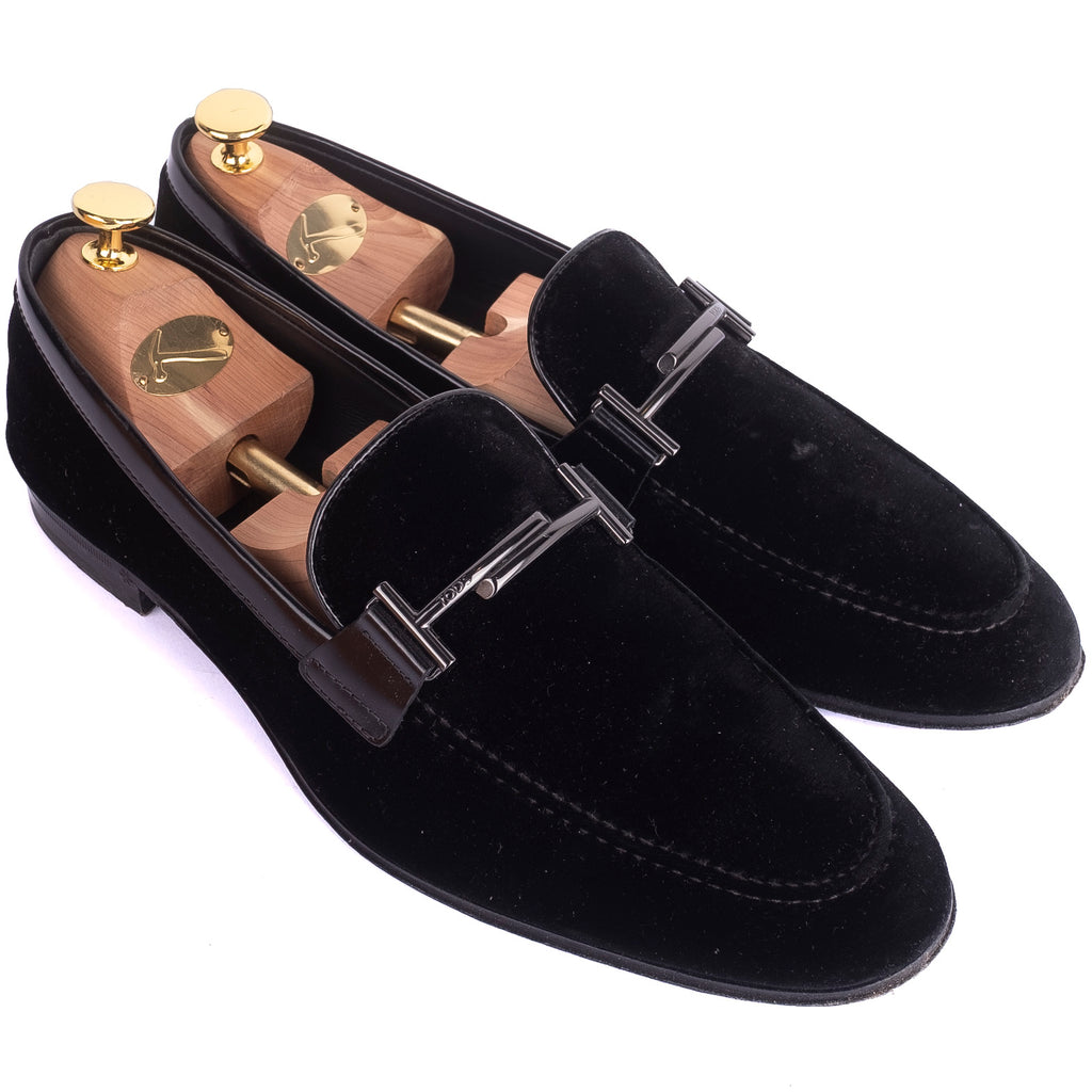 Black Suede Bit Loafers