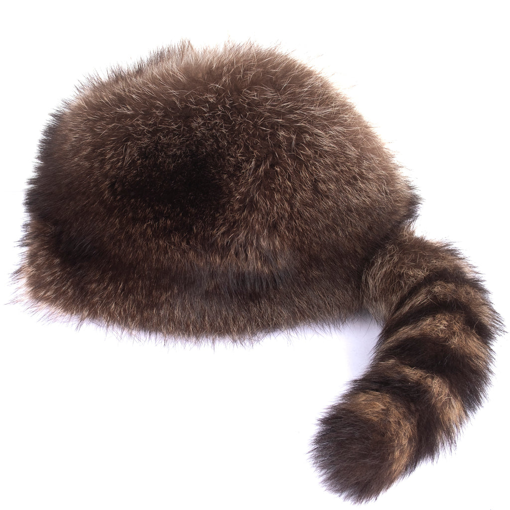 Brown Unique Raccoon Pelt Hat