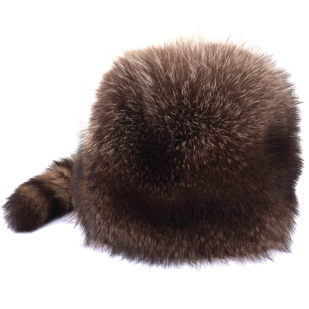 Brown Unique Raccoon Pelt Hat