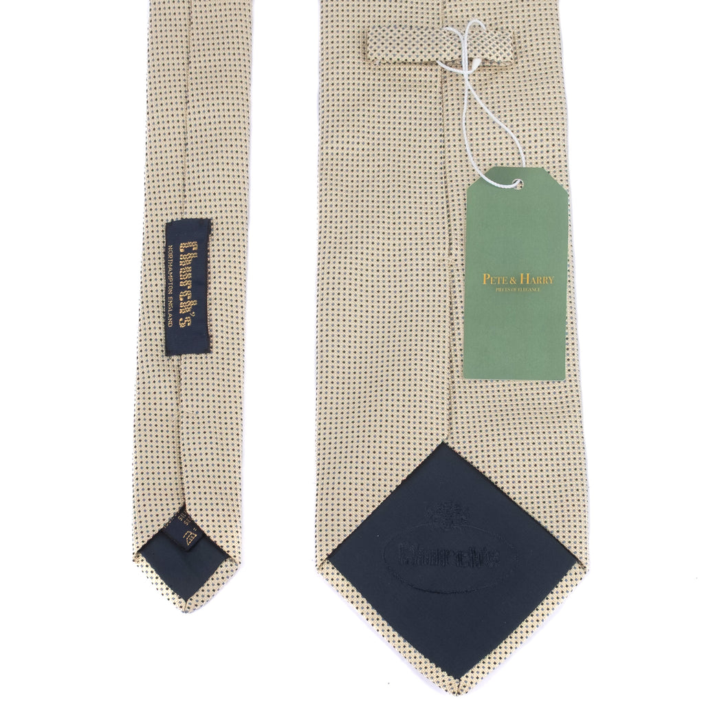 Pale Yellow Checked Tie