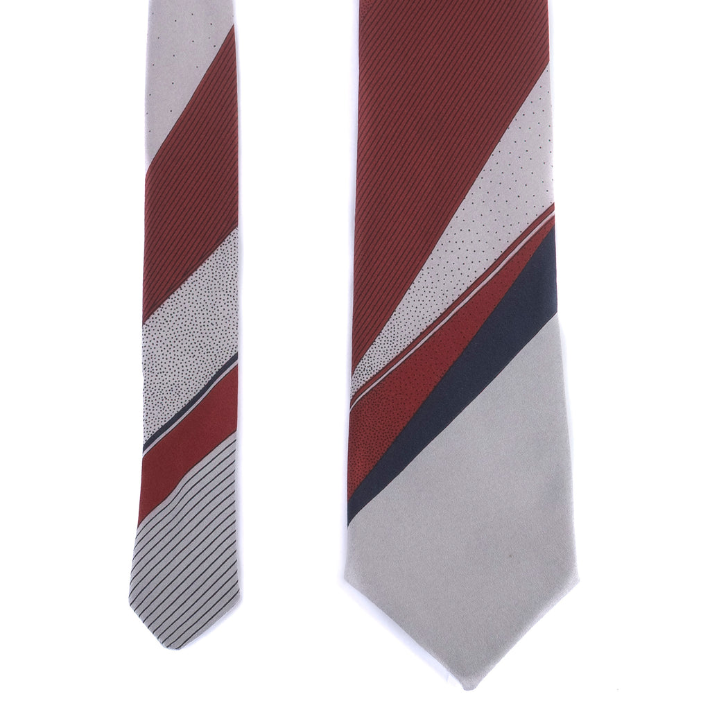 Grey and Red Tie