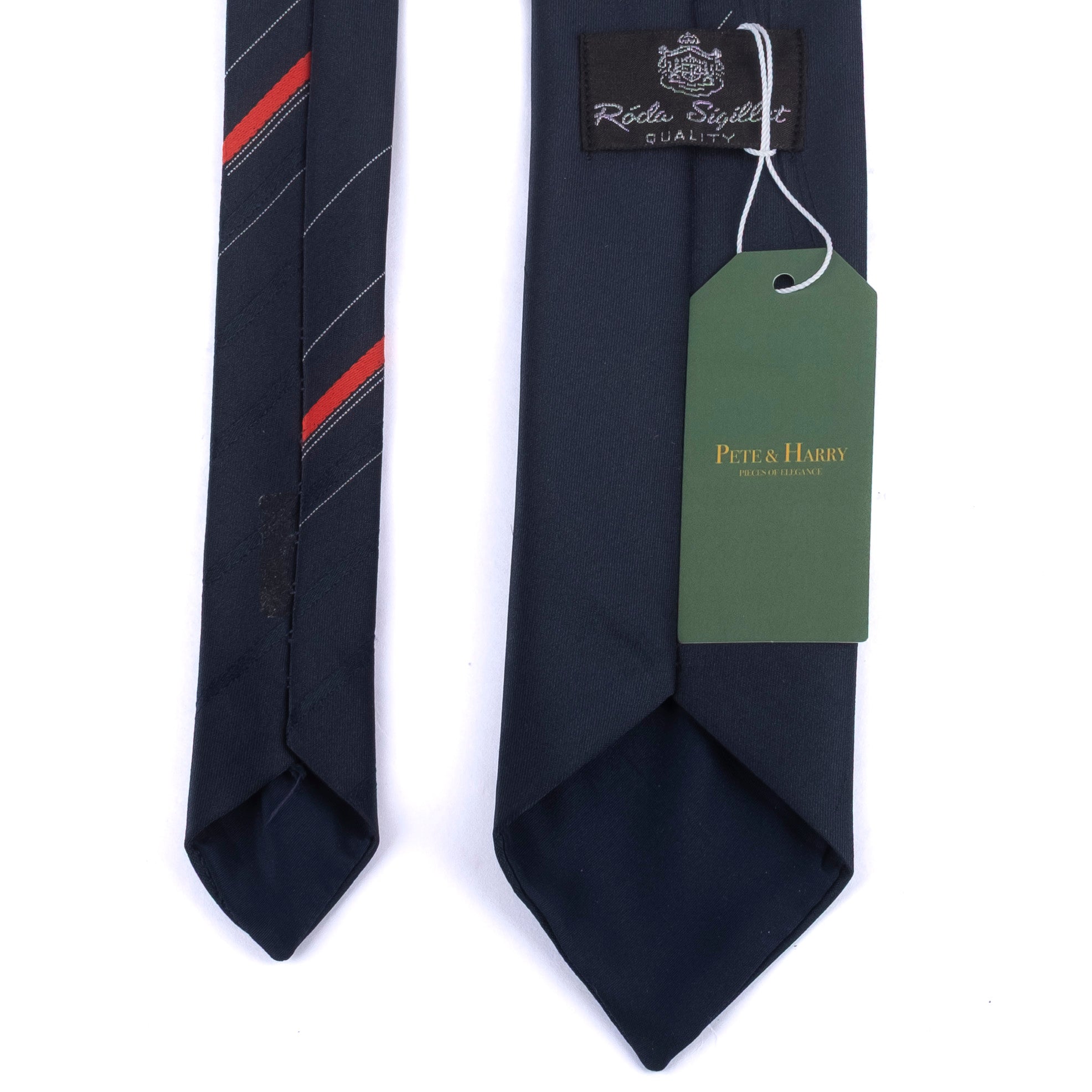 Navy and Red Striped Tie