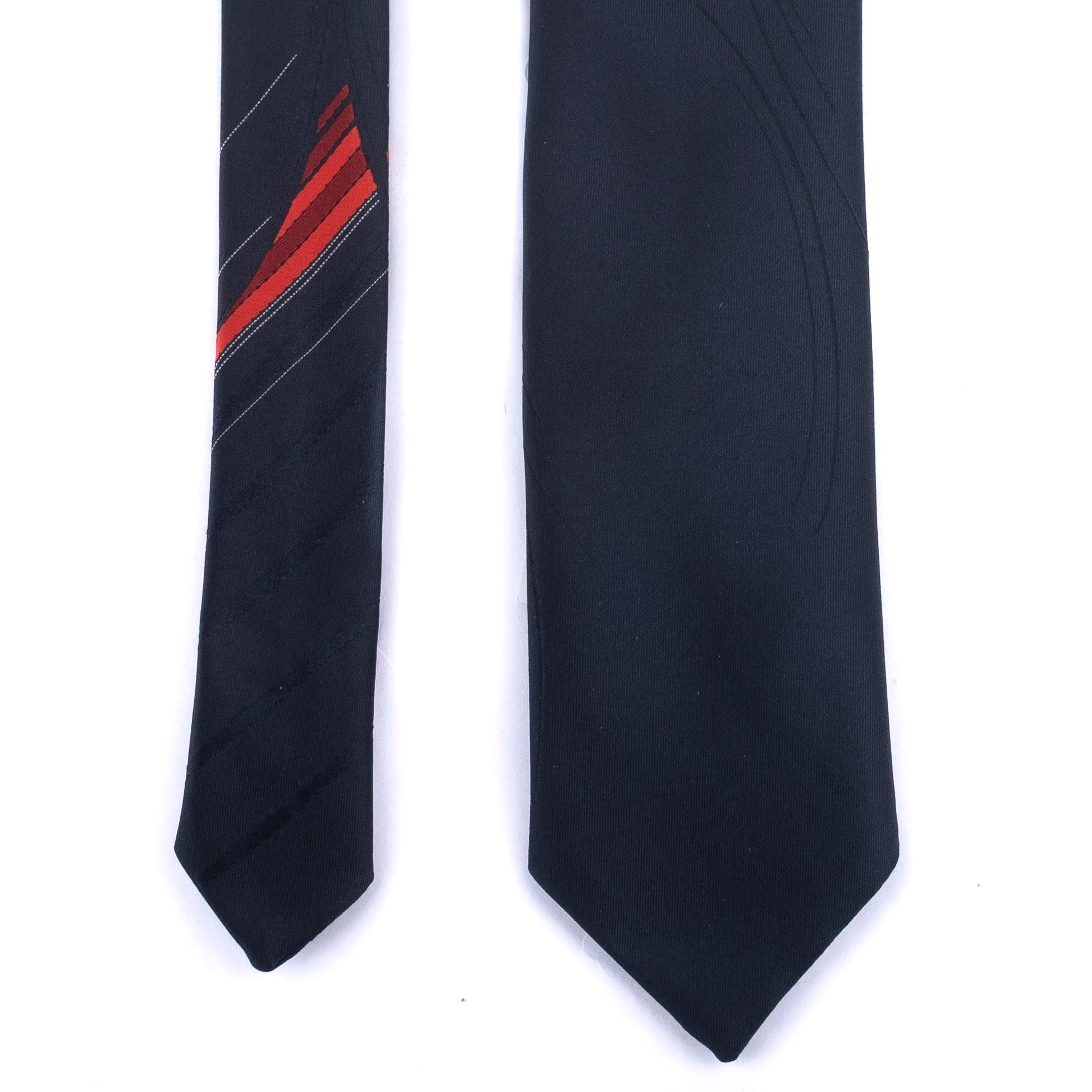 Navy and Red Striped Tie
