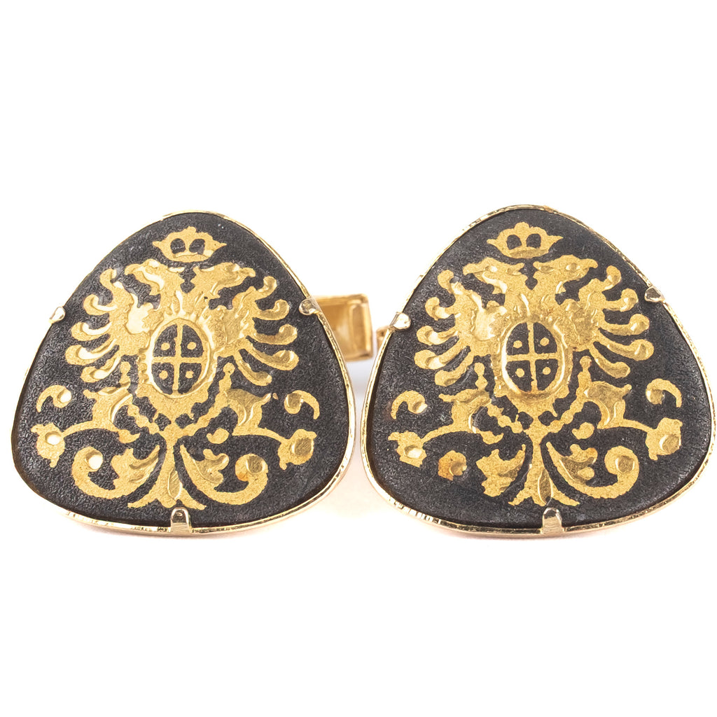 Black and Gold Heraldic Cufflinks
