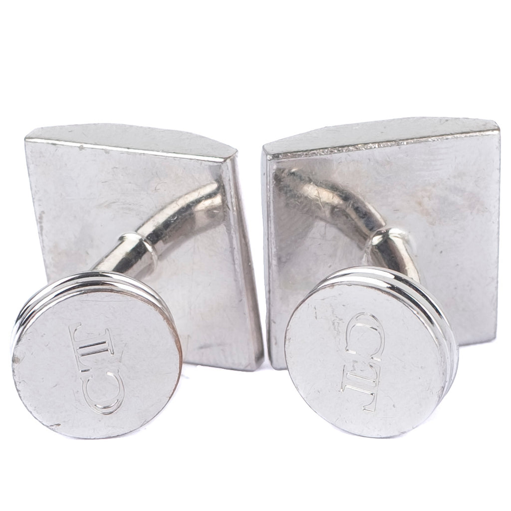 Silver and Orange Cufflinks