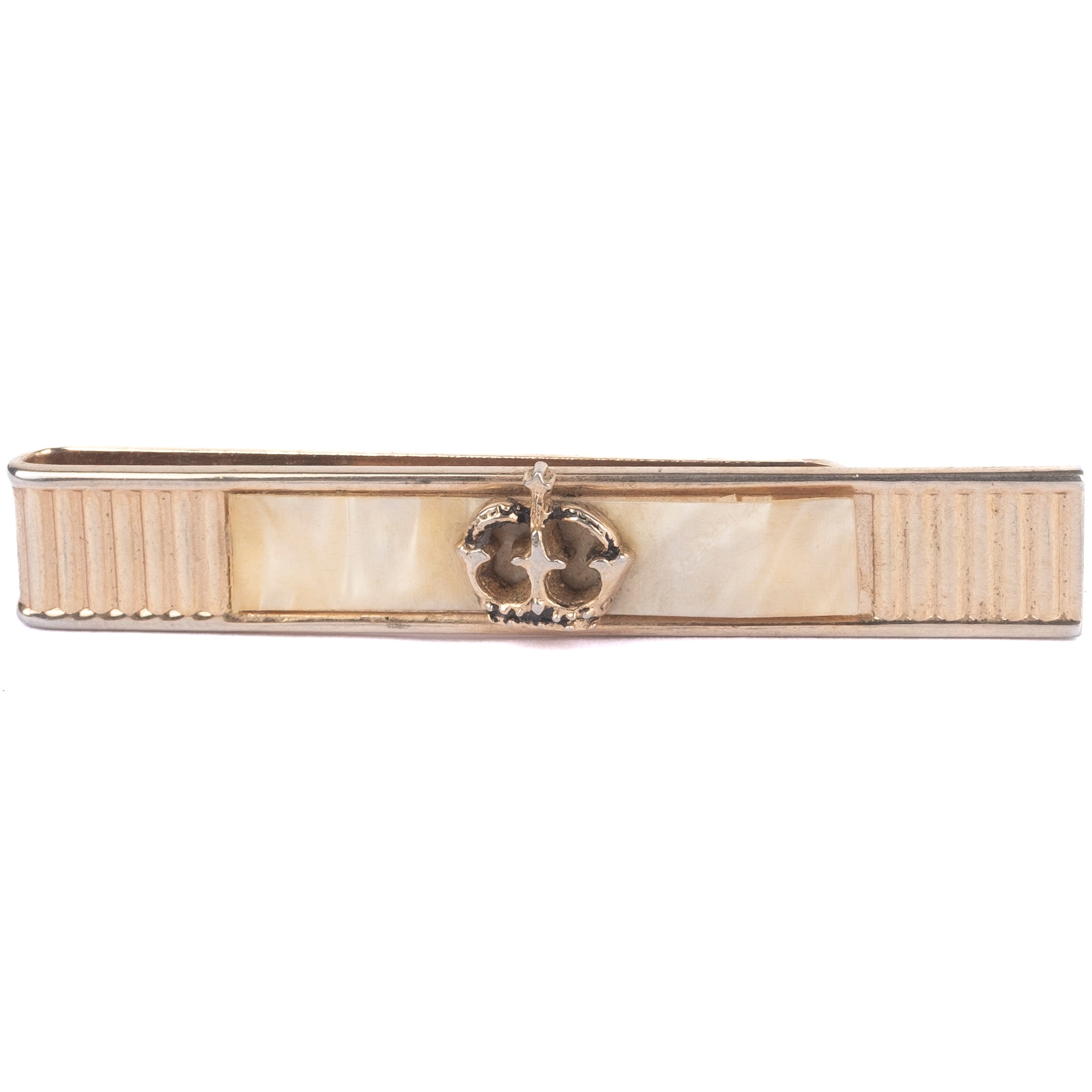 Gold Coloured Tie Clip with Crown