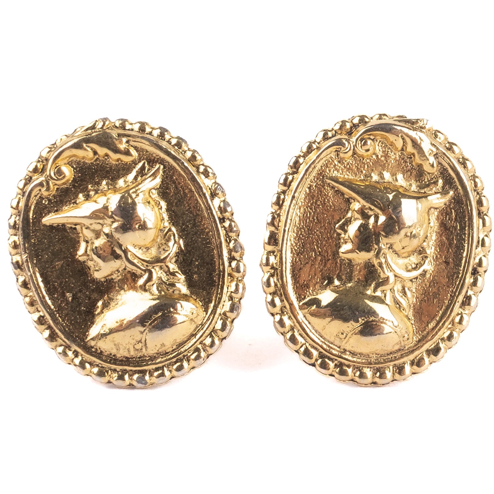 Gold Coloured Portrait Cufflinks