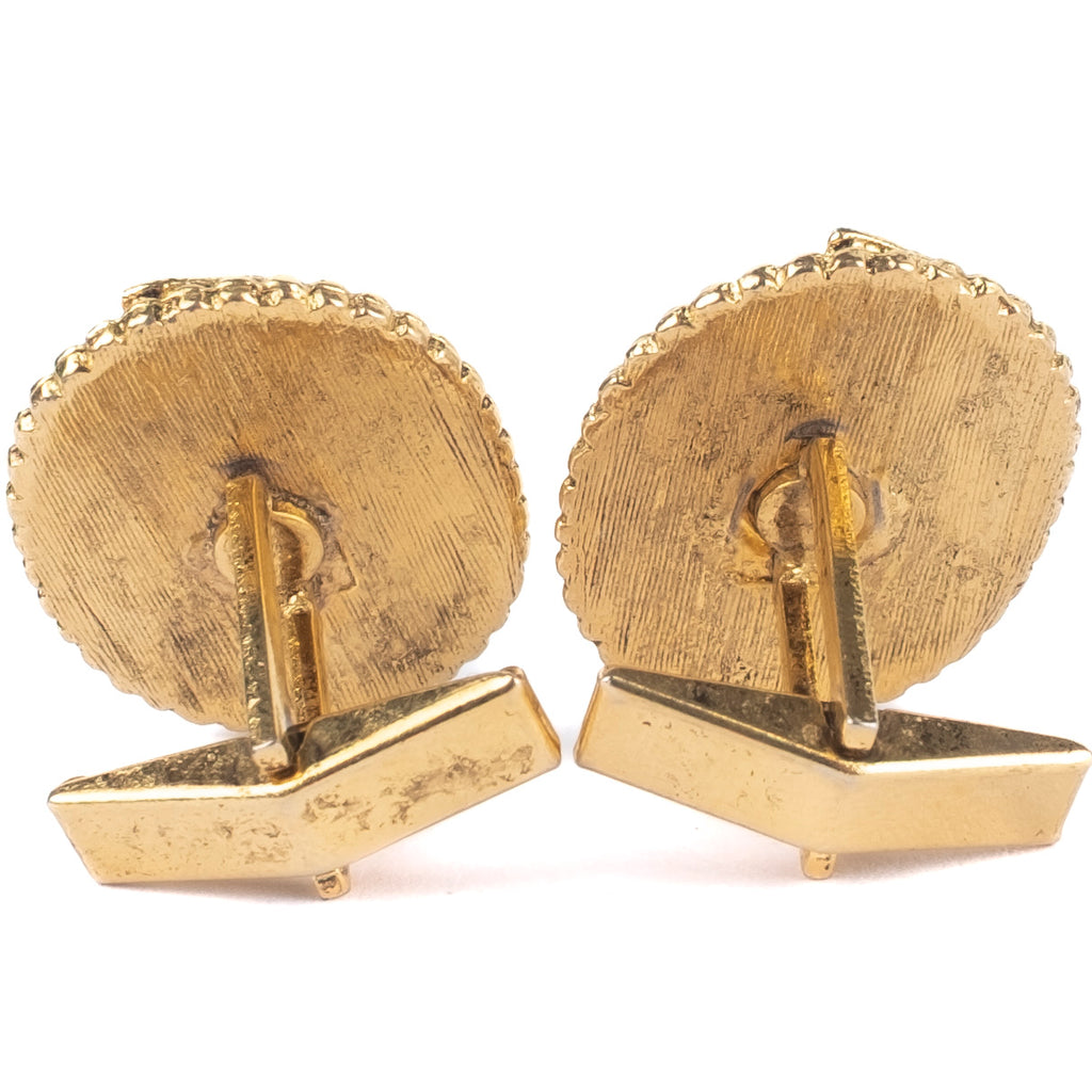 Gold Coloured Portrait Cufflinks