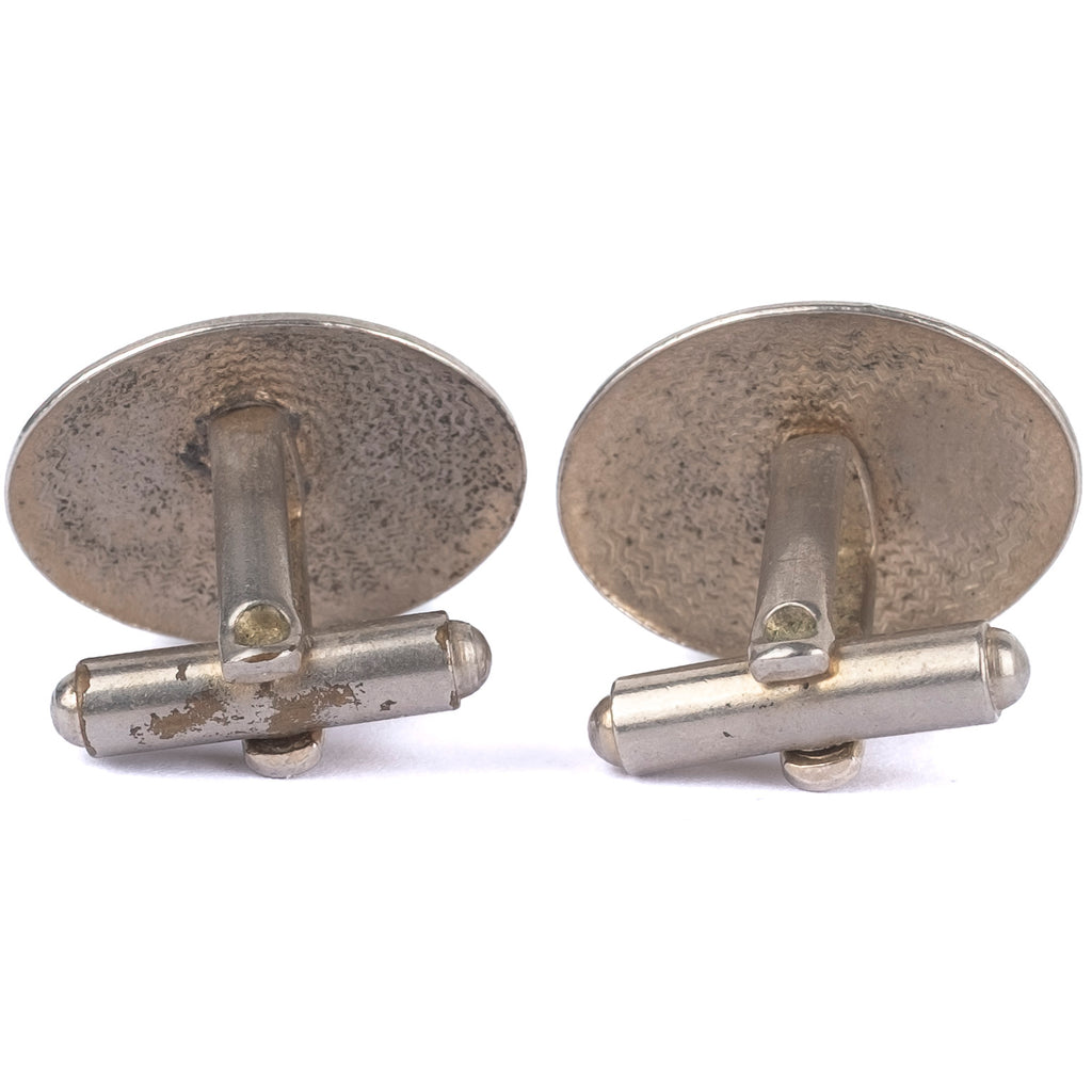 Silver Coloured Engraved Cufflinks