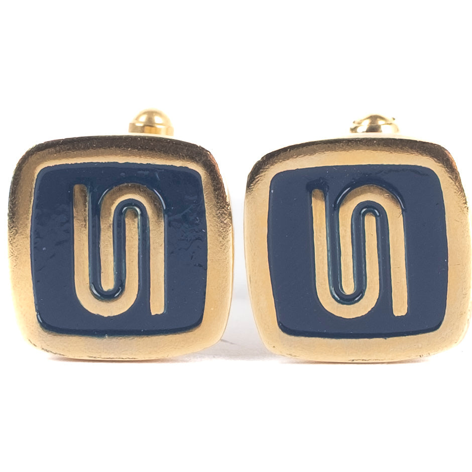 Gold and Blue Cufflinks