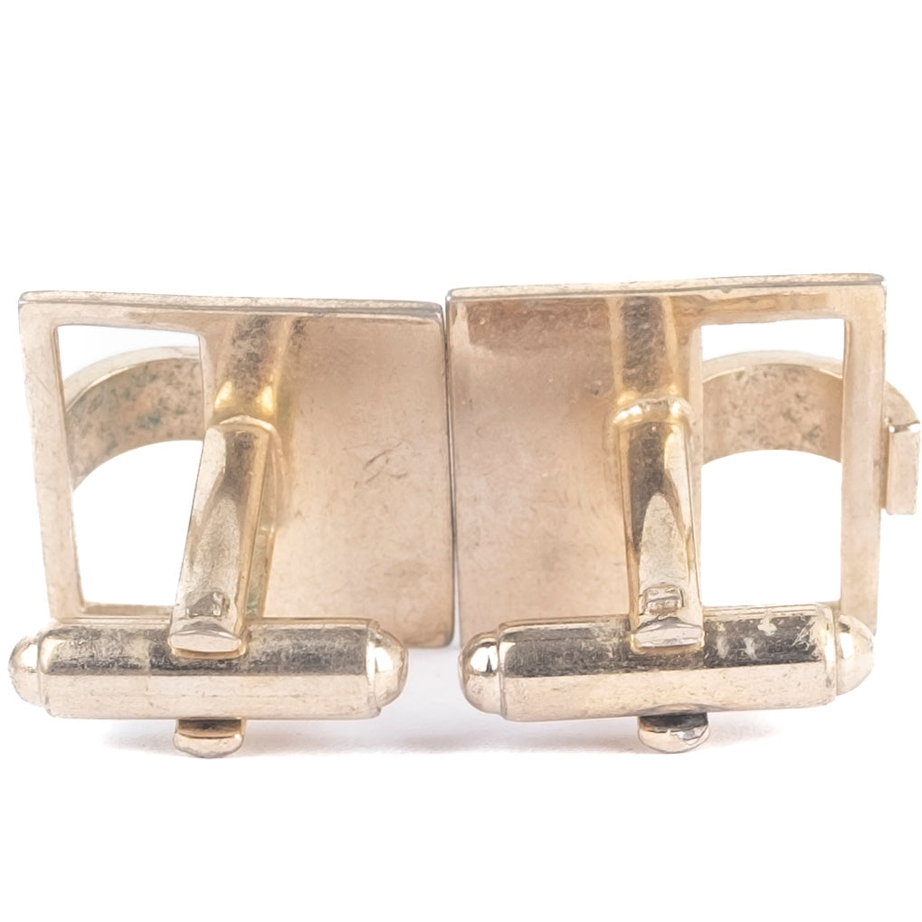 Silver Coloured Square Cufflinks