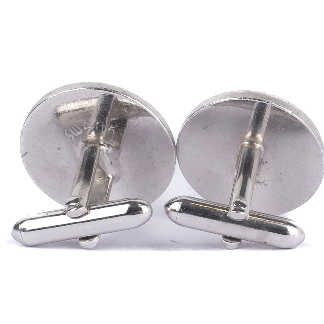 Silver Coloured Cufflinks with Engraving