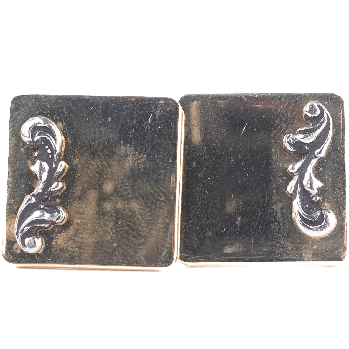 Gold Coloured Cufflinks with Leaves