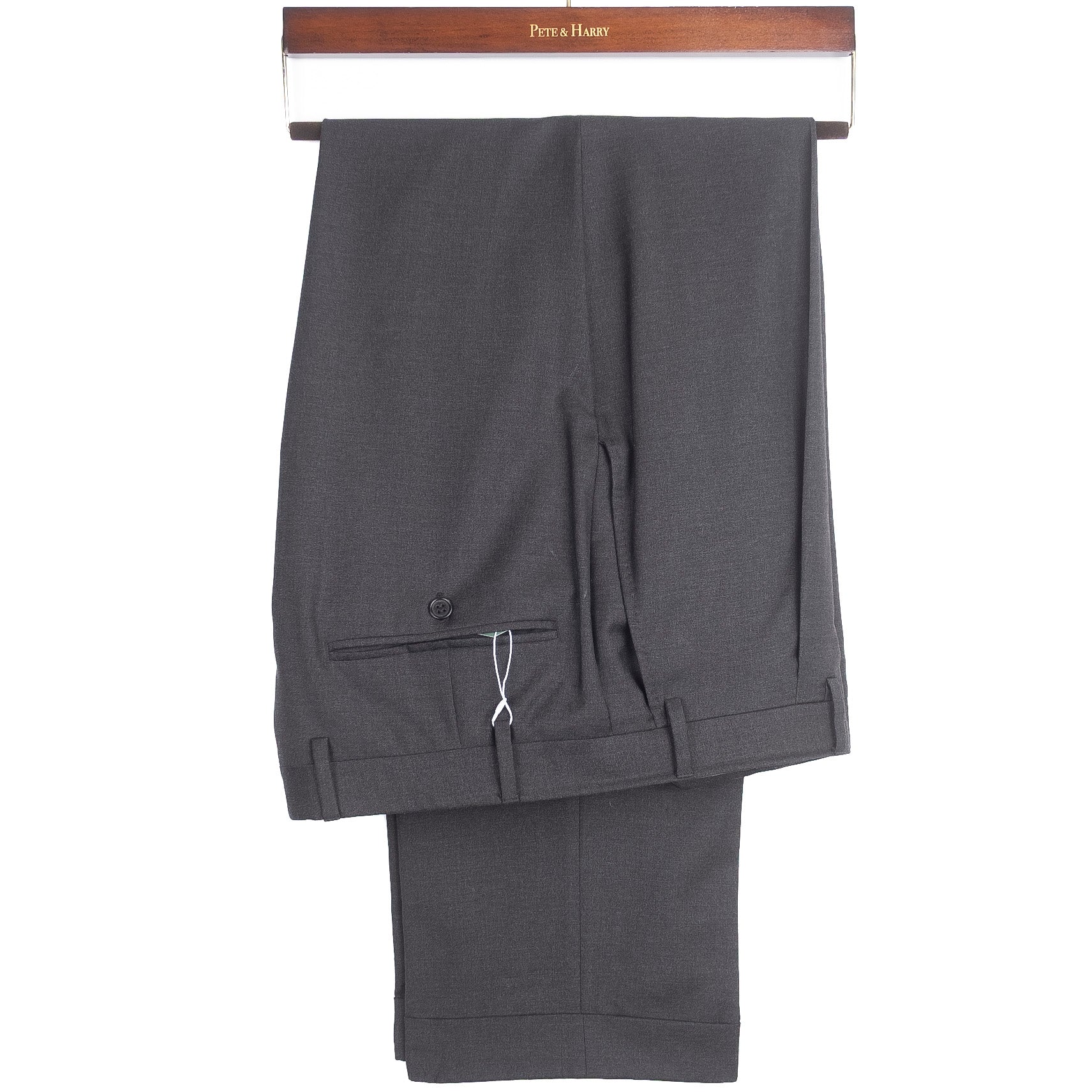 Charcoal Loro Piana Wool Dress Trousers
