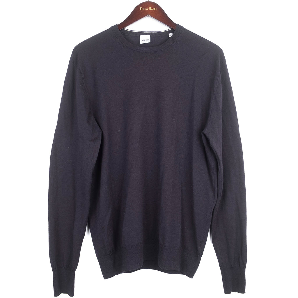 Aspesi Black Crewneck