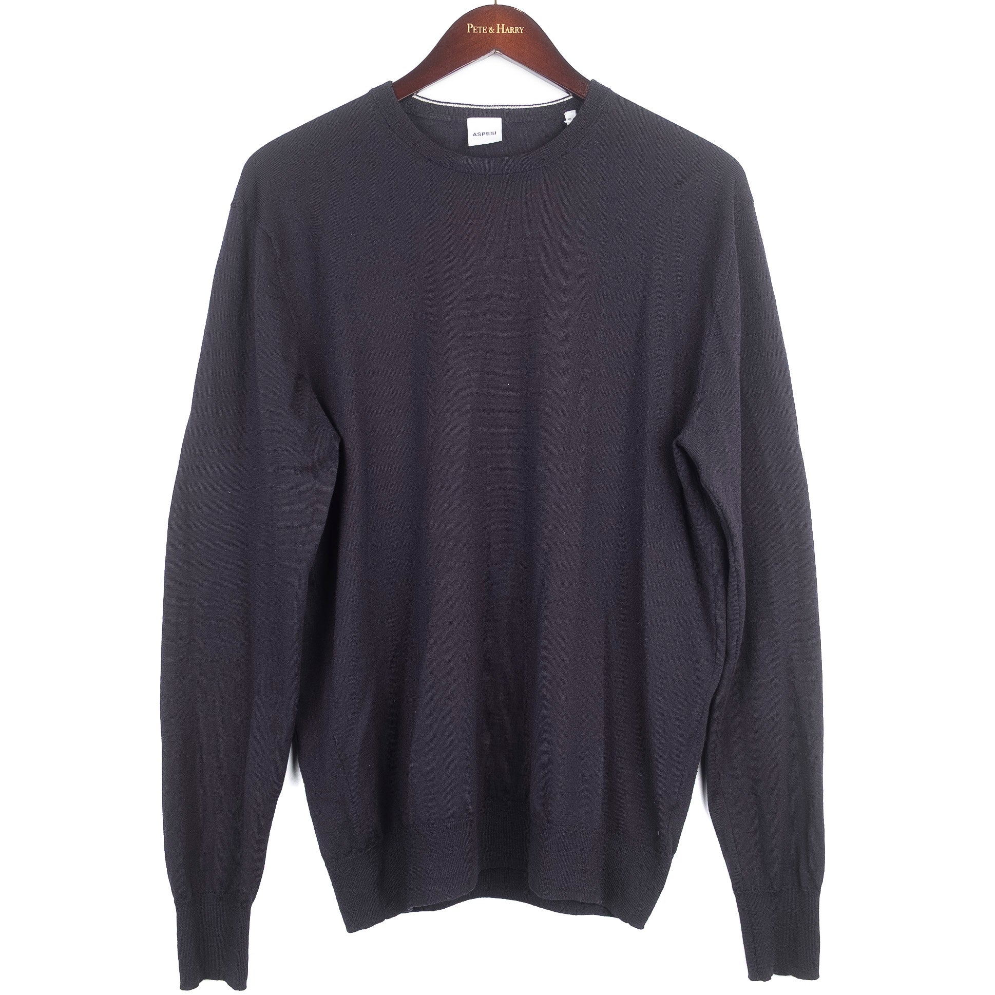 Aspesi Black Crewneck