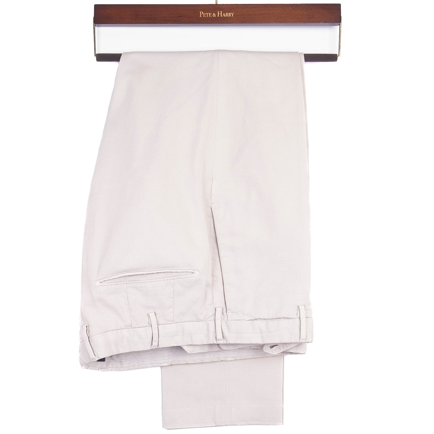 Off White Textured Trousers