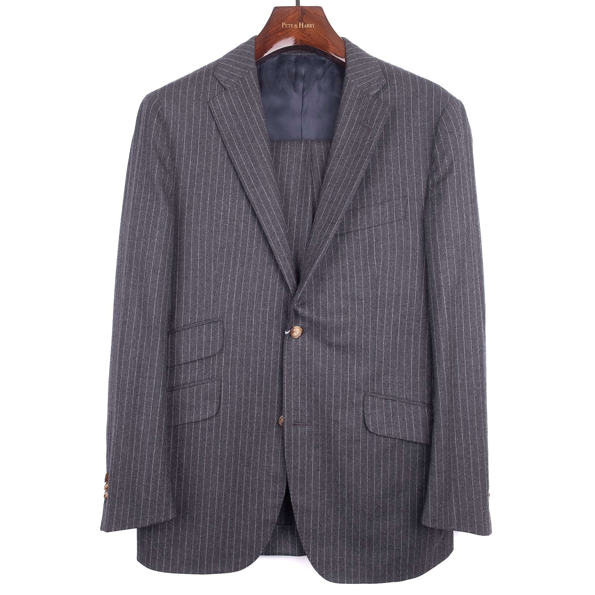 Grey Pinstripe Business Suit