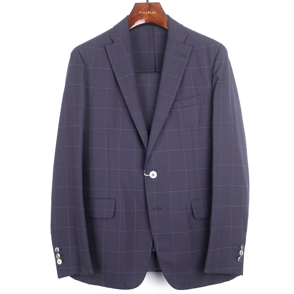 Navy Windowpane Suit
