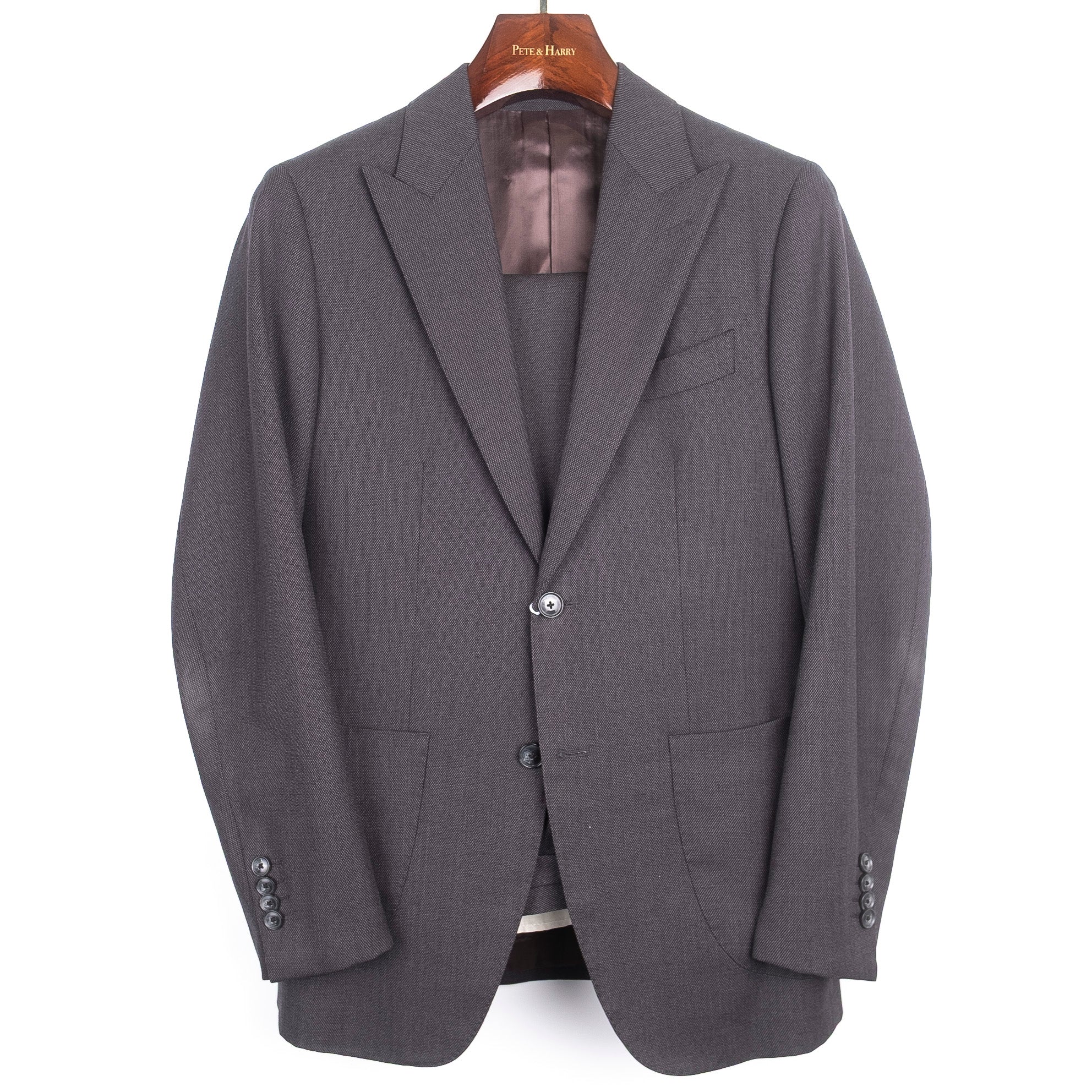 Charcoal Peak Lapel Suit