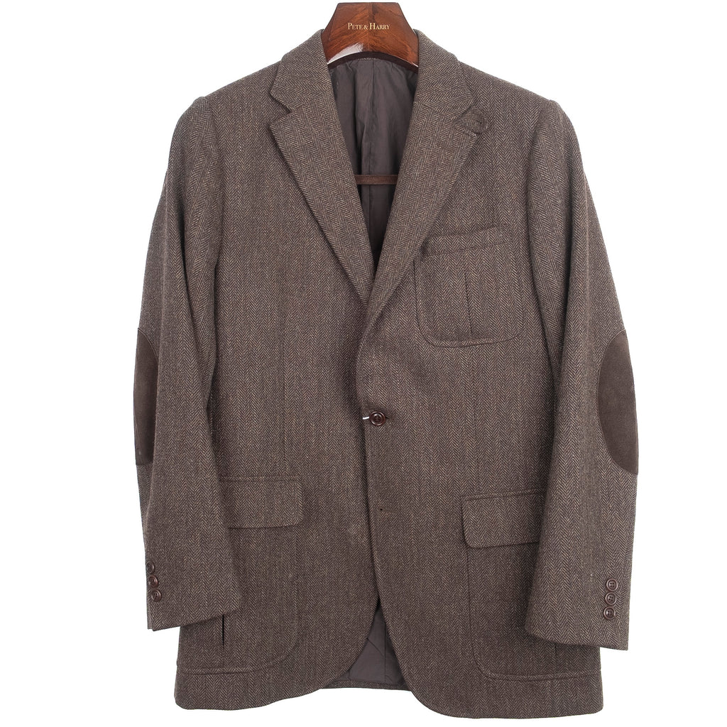 Brown Tweed Herringbone Sport Coat