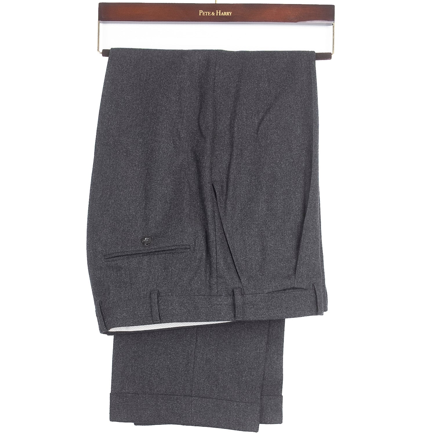 Charcoal Flannel Trousers