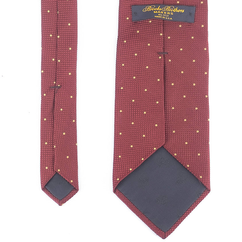 Burgundy Dotted Tie