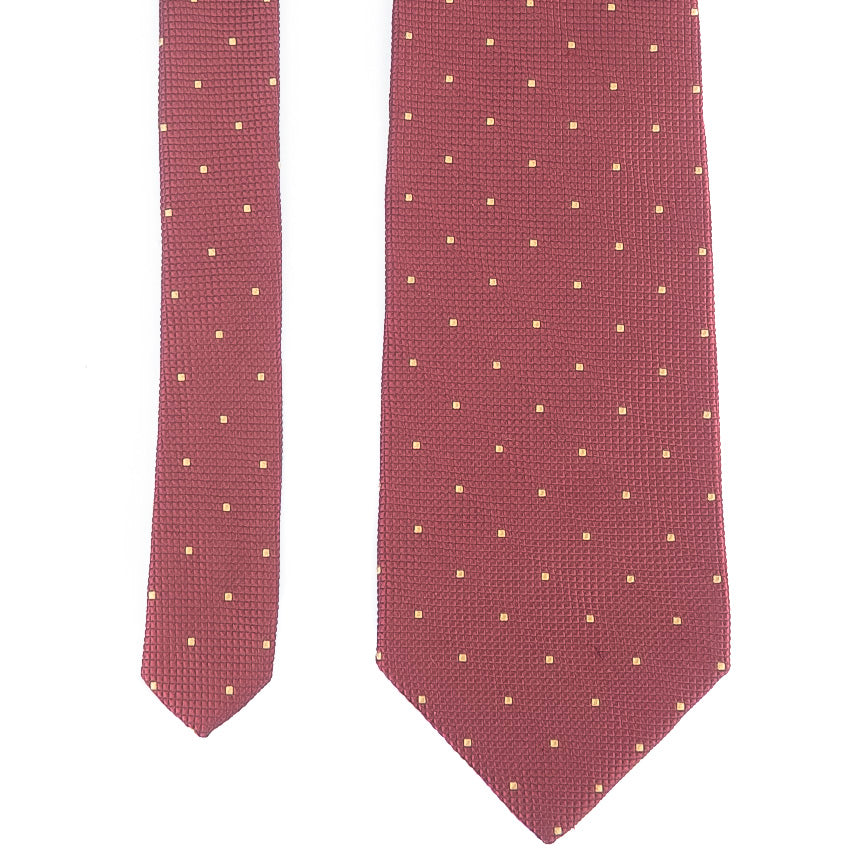 Burgundy Dotted Tie
