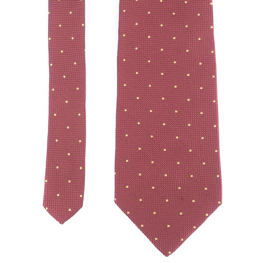 Burgundy Dotted Tie