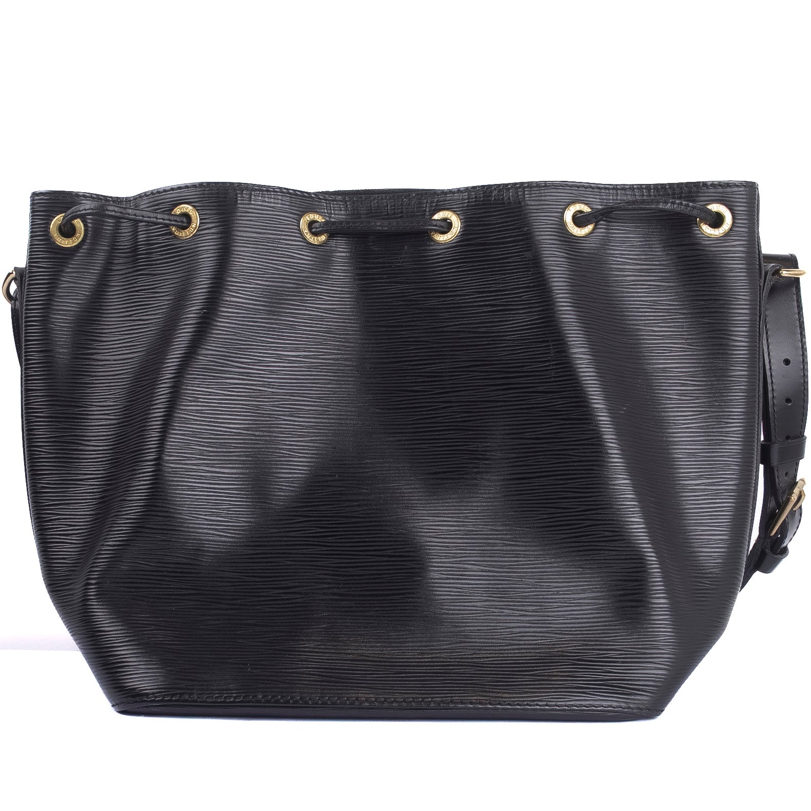Black Epi Leather Tote Bag