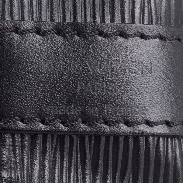 Black Epi Leather Tote Bag