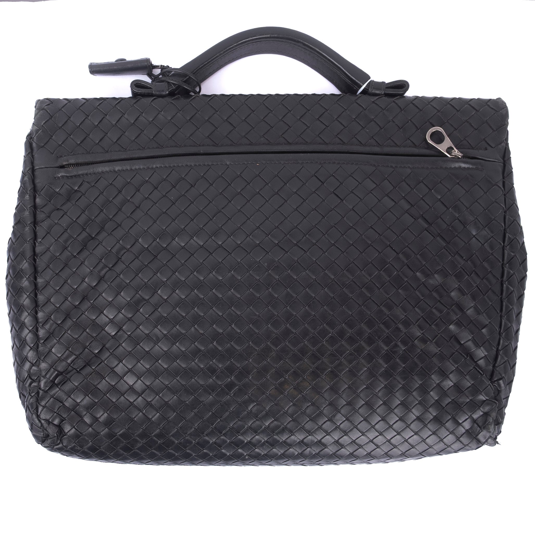 Black Intrecciato Briefcase