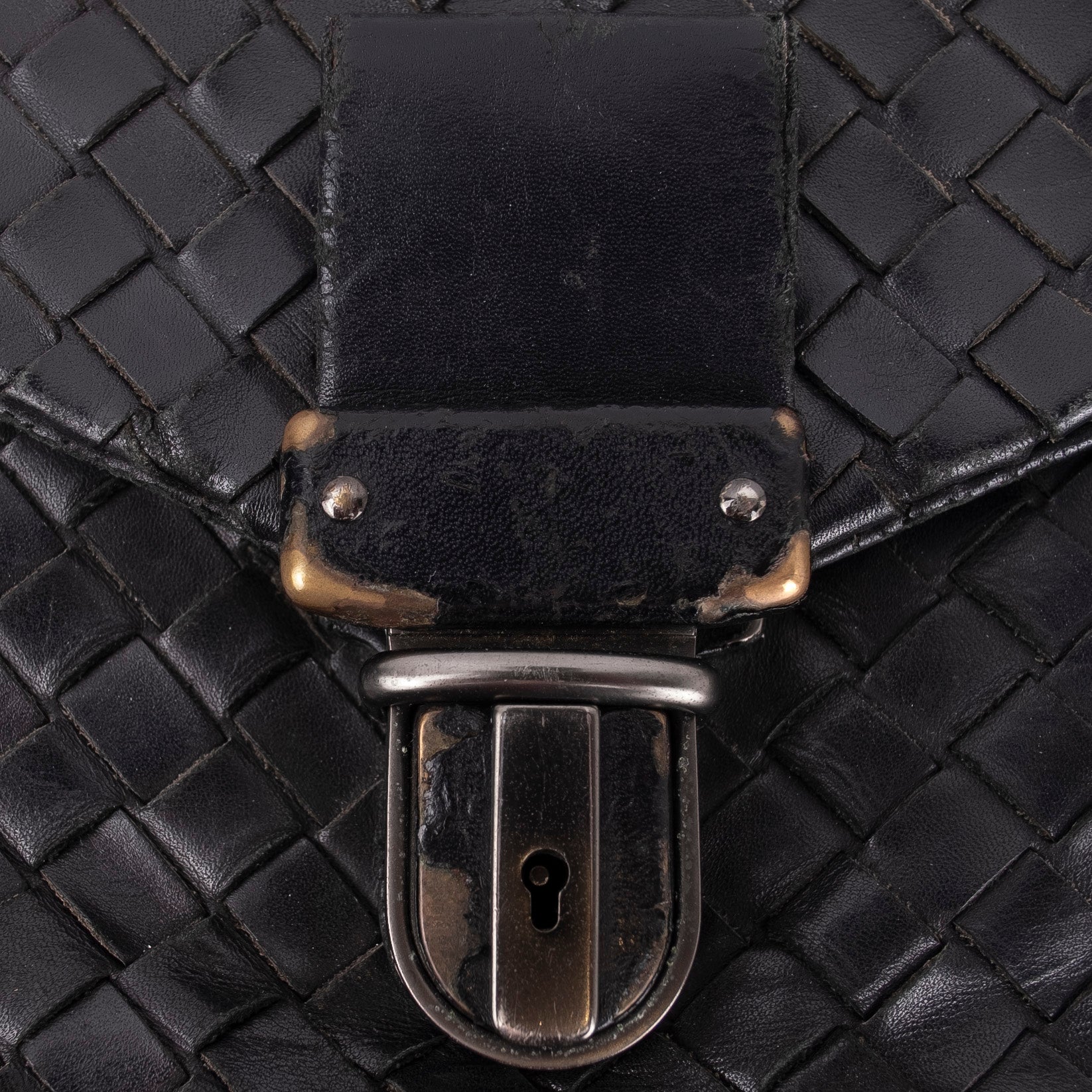 Black Intrecciato Briefcase