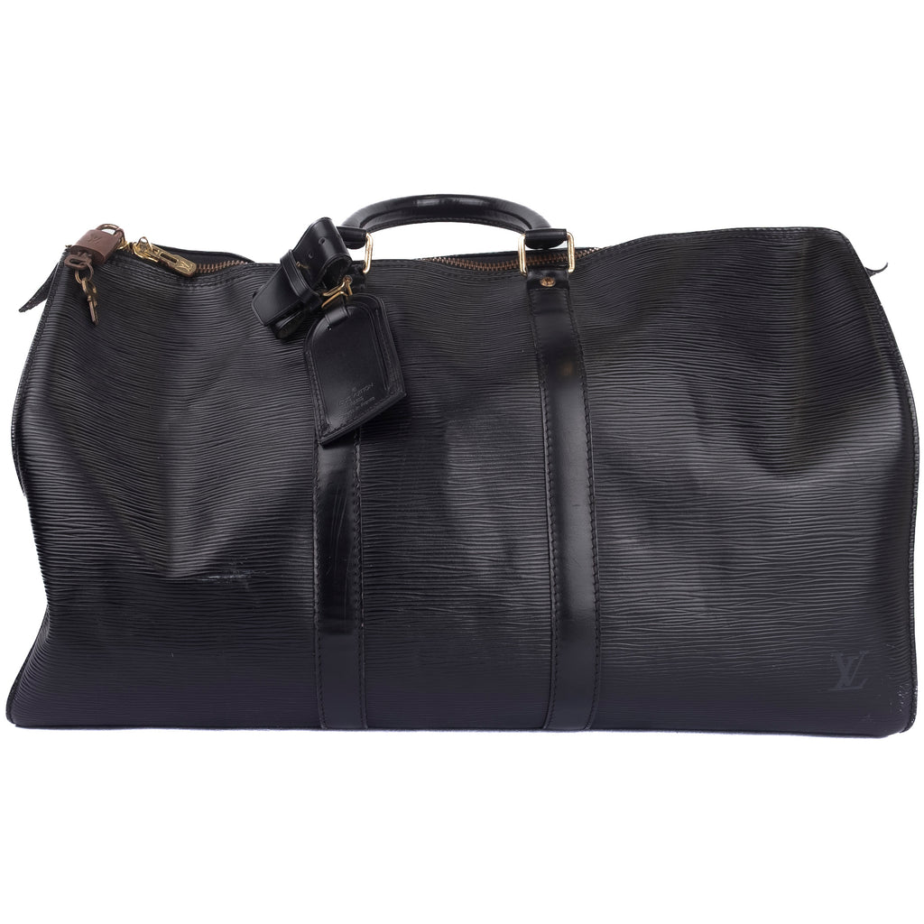 Black Epi Leather Weekend Bag