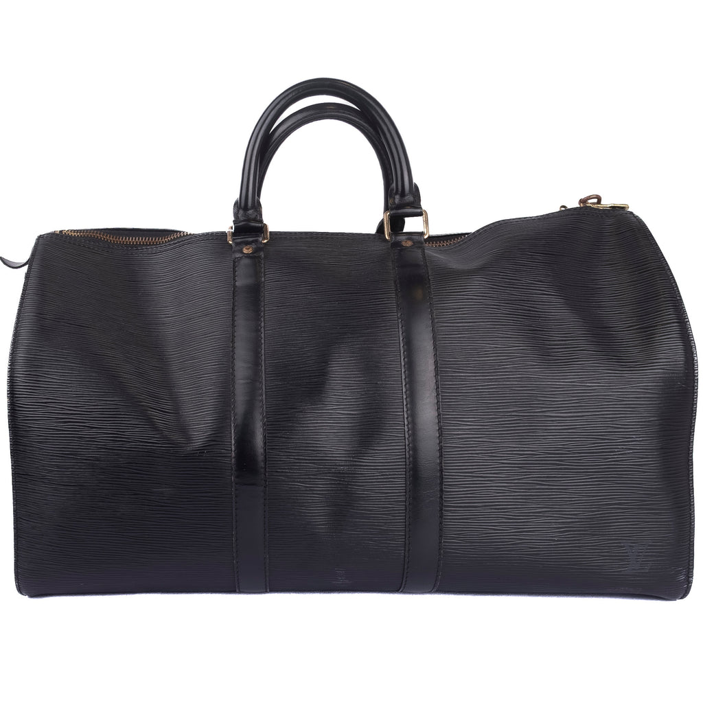 Black Epi Leather Weekend Bag