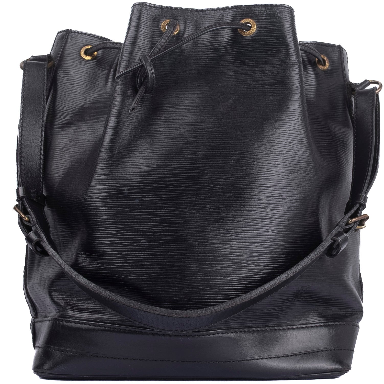 Black Epi Leather Tote Bag