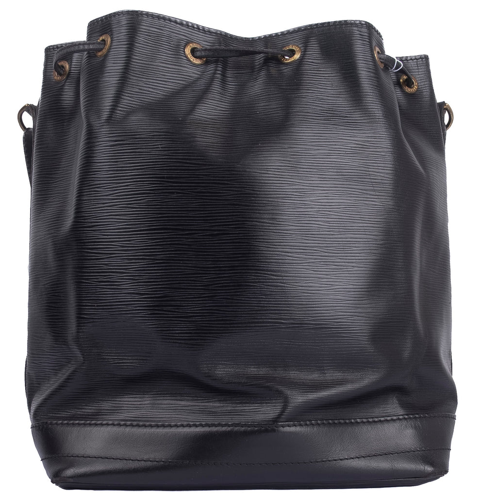 Black Epi Leather Tote Bag