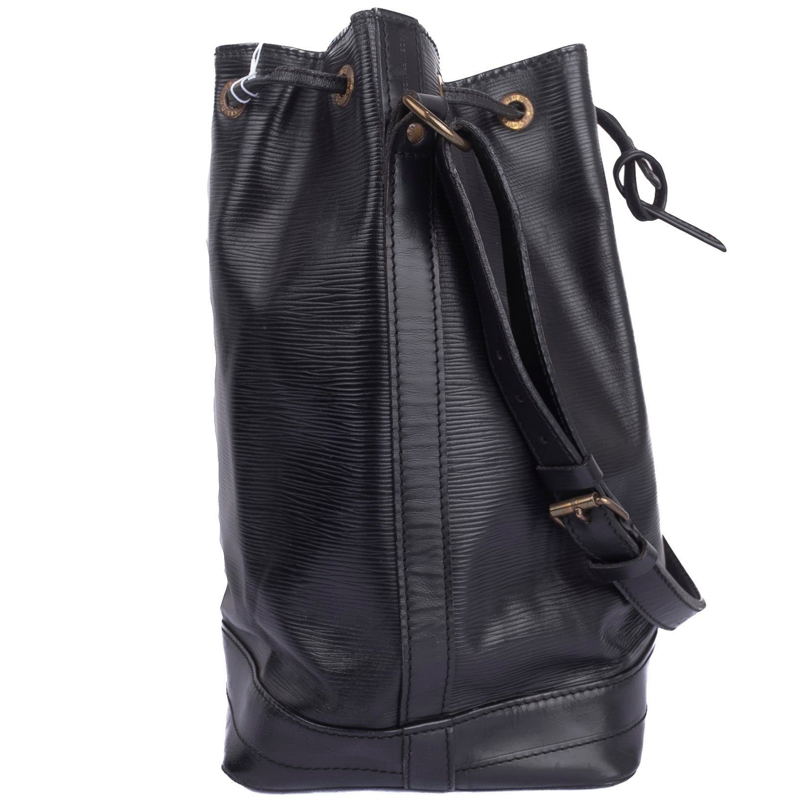 Black Epi Leather Tote Bag