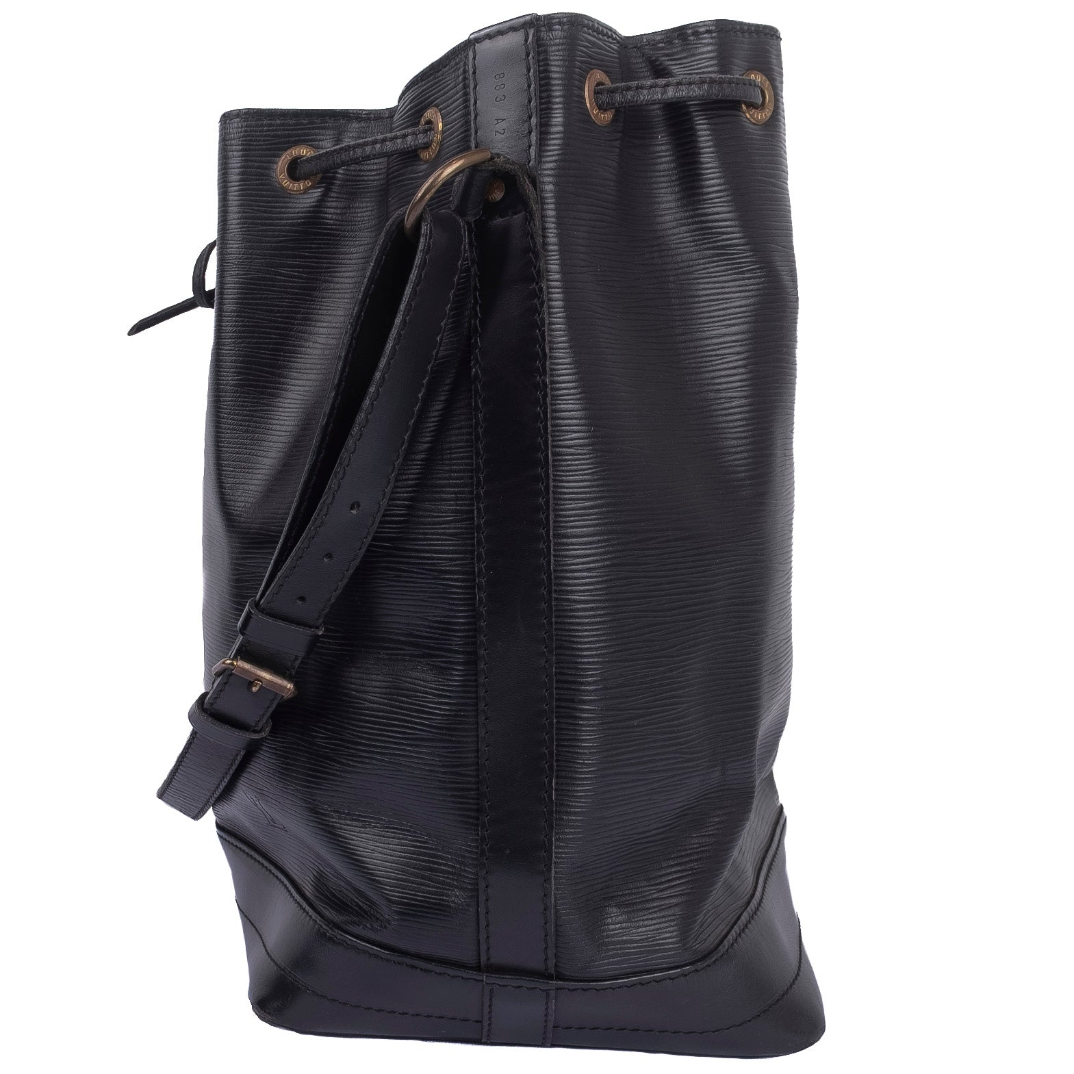 Black Epi Leather Tote Bag