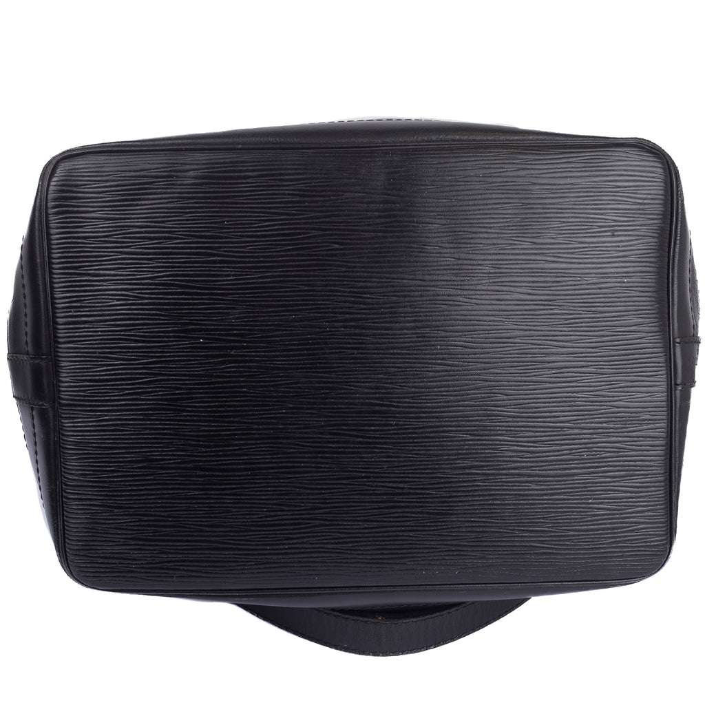 Black Epi Leather Tote Bag