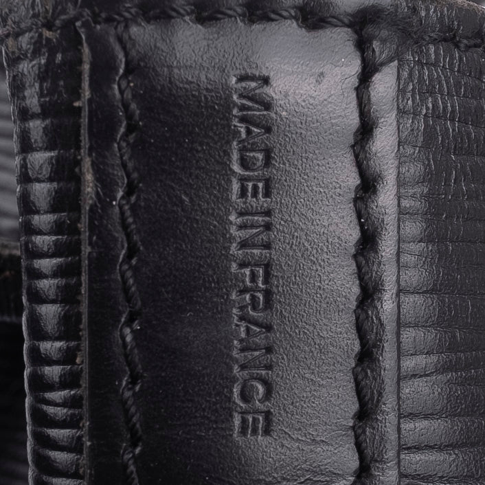 Black Epi Leather Tote Bag