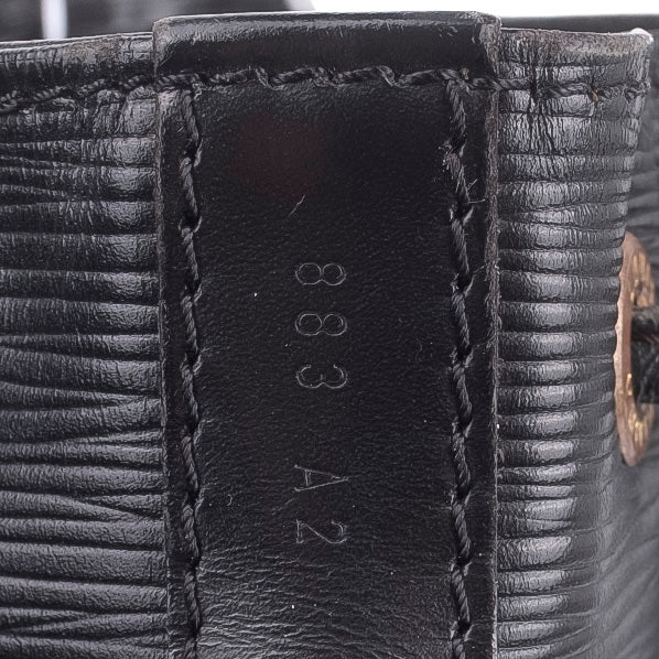 Black Epi Leather Tote Bag