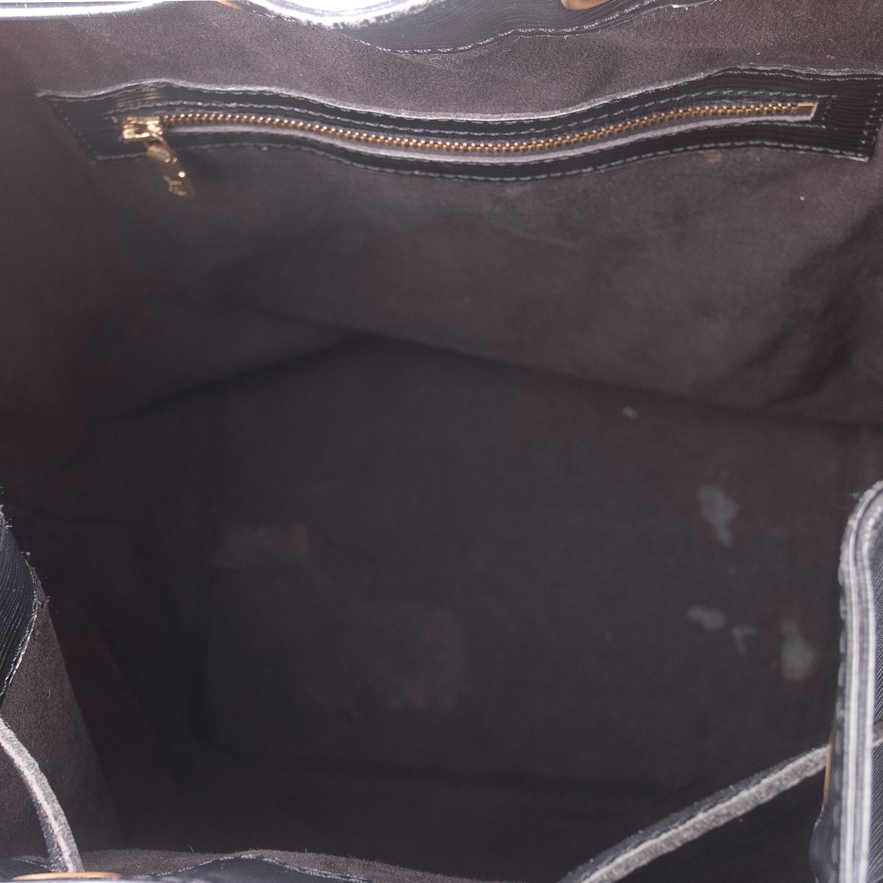 Black Epi Leather Tote Bag