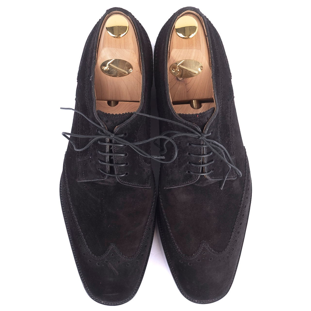 Black Suede Brogue Derbies