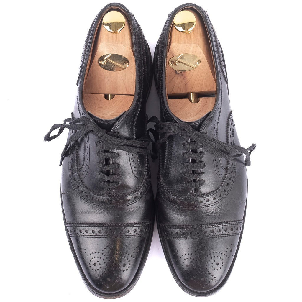 Allen Edmonds Black Brogue Cap Toe Oxfords