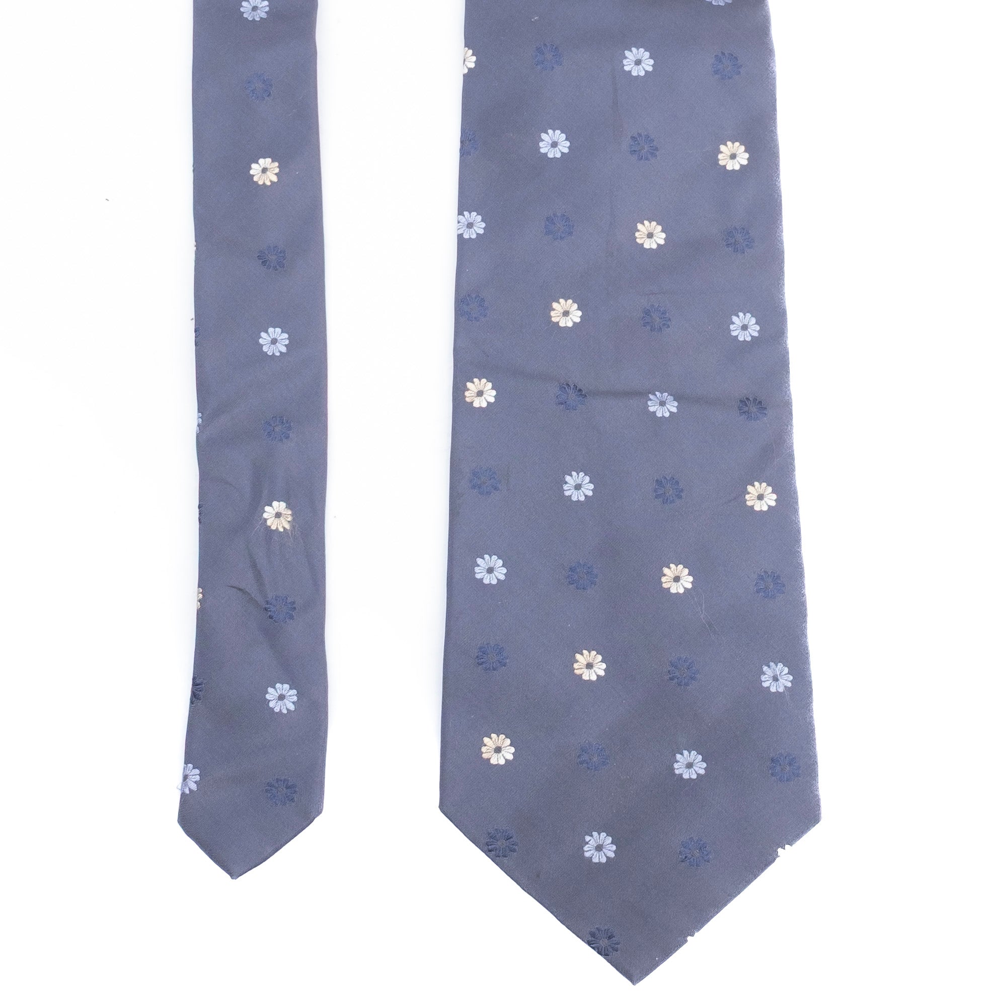 Grey Floral Tie