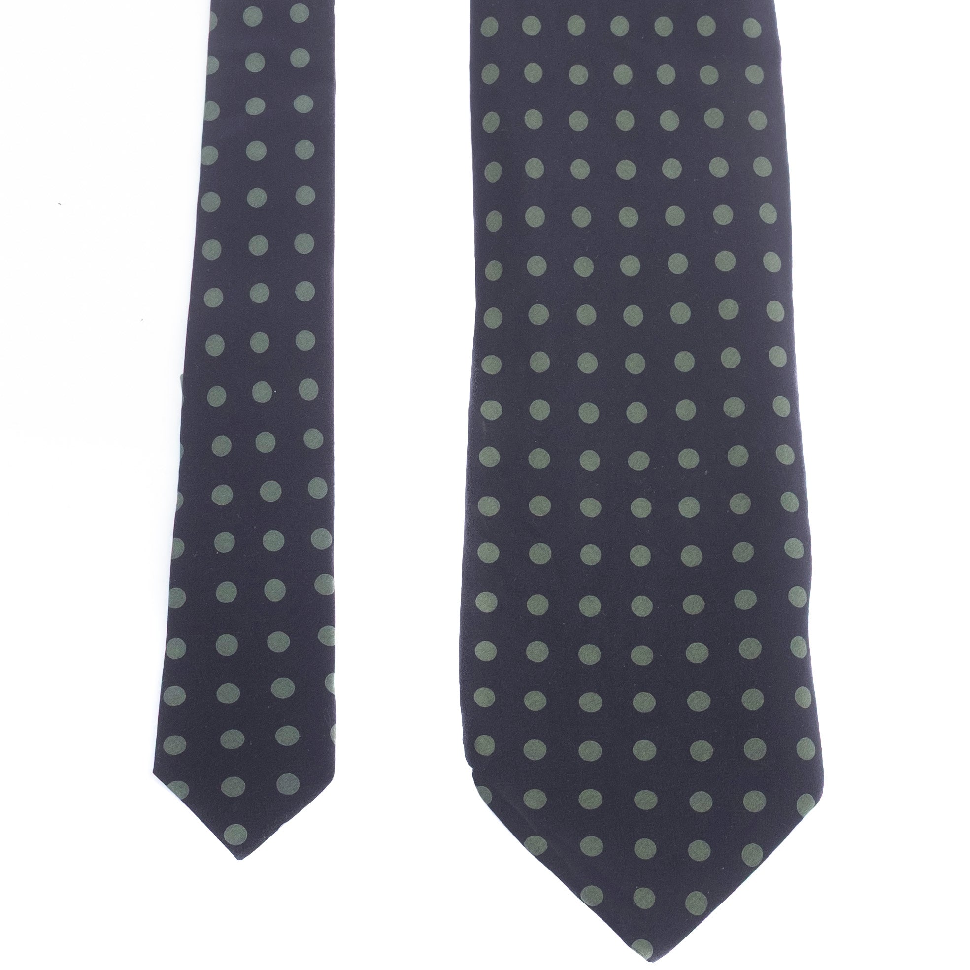 Navy Green Dotted Tie