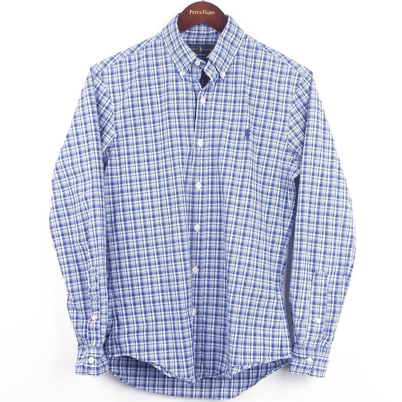 Blue and White Checked Buttondown Shirts