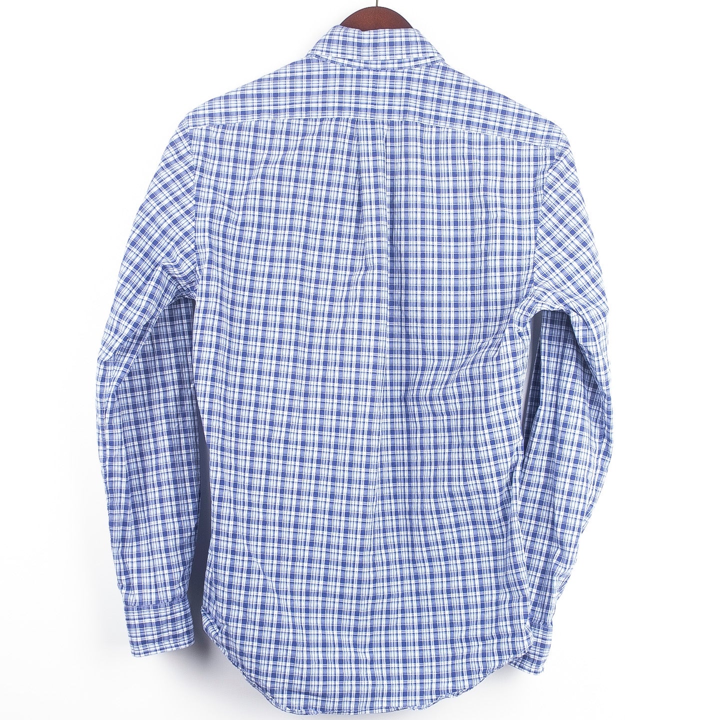 Blue and White Checked Buttondown Shirts